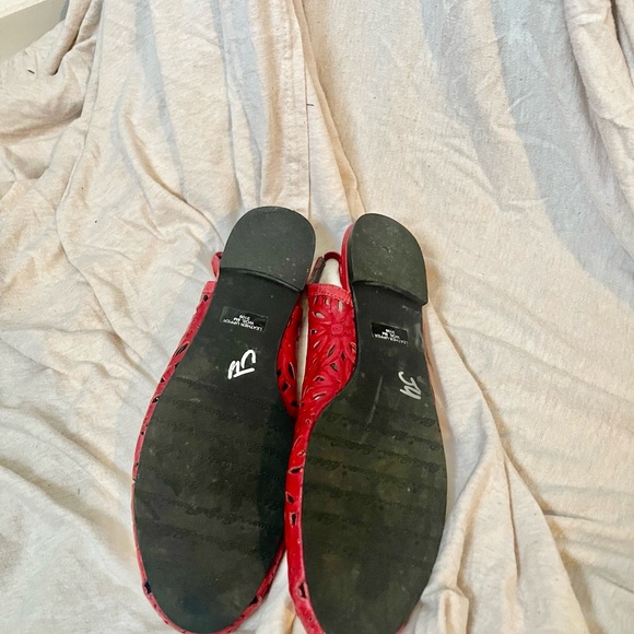 Eddie Bauer cutout red flats / slingback - Picture 4 of 5